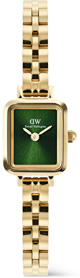 Daniel Wellington - Quadro Mini 15.4x18.2 Arch 3-Link Emerald Sunray Gold DW00100852