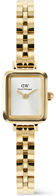 Daniel Wellington - Quadro Mini 15.4x18.2 Arch 3-Link White Sunray Gold DW00100850