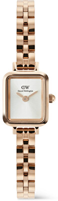 Daniel Wellington - Quadro Mini 15.4x18.2 Arch 3-Link White Sunray Rose Gold DW00100847