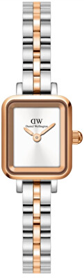 Daniel Wellington - Quadro Mini 15.4x18.2 Arch 3-Link White Sunray Two Tone RG S DW00100926