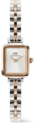 Daniel Wellington - Quadro Mini 15.4x18.2 Arch 3-Link White Sunray Two Tone RG S DW00100926