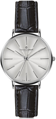 Frederic Graff - Silver Monte Rosa Croco black Leather FAL-B009S