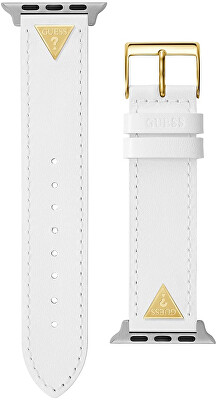 Guess - Kožený řemínek pro Apple Watch (38 - 41 mm) - White Triangle CS2006S2