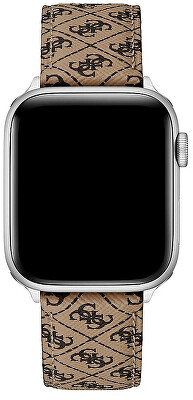 Guess - Kožený řemínek pro Apple Watch (42 - 45 mm) - Chocolate Brown CS3001S1