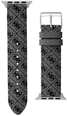 Guess - Kožený řemínek pro Apple Watch (38 - 41 mm) - Gray Quattro G CS2001S2