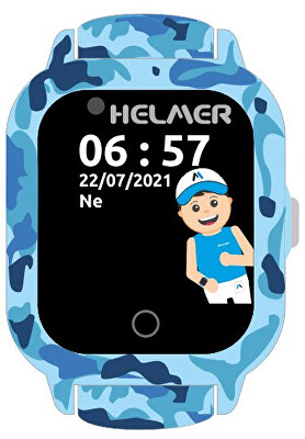 Helmer - Chytré dotykové hodinky s GPS lokátorem a fotoaparátem - LK 710 4G modré