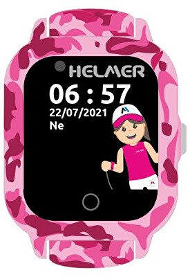 Helmer - Okos érintőképernyős óra GPS lokátorral és kamerával - LK 710 4G rózsaszín