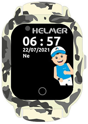 Helmer - Chytré dotykové hodinky s GPS lokátorem a fotoaparátem - LK 710 4G šedé