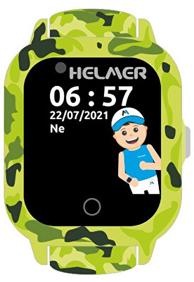 Helmer - Okos érintőképernyős óra GPS lokátorral és kamerával - LK 710 4G zöld