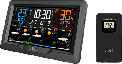 JVD - Rádiem řízená meteostanice s budíkem RB3390.1