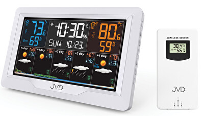 JVD - Rádiem řízená meteostanice s budíkem RB3390.2