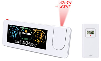 JVD - Rádiem řízená meteostanice s budíkem a projektorem RB3538.2