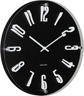Karlsson - Dizajnové nástenné hodiny 6090BK