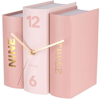 Karlsson - Designové stolní hodiny - Books KA5730