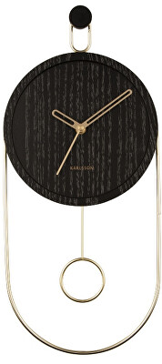 Karlsson - Kyvadlové nástěnné hodiny KA5892BK