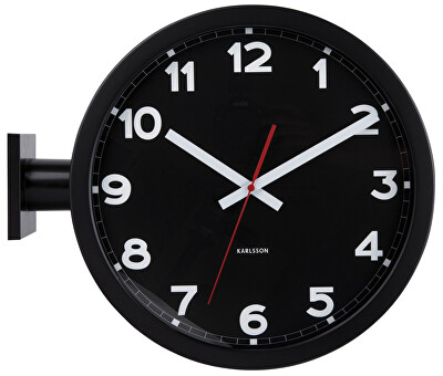 Karlsson - Oboustranné nástěnné hodiny KA5966BK