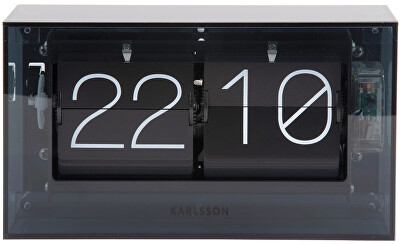 Karlsson - Designové nástěnné/stolní překlápěcí hodiny KA5976BK