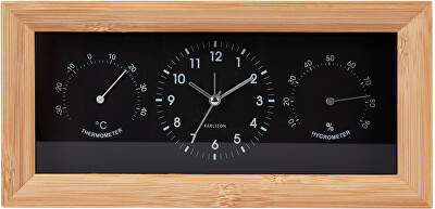 Karlsson - Stolní hodiny s vlhkoměrem a teploměrem KA5925BK