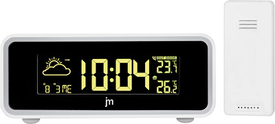 Lowell - Meteostanice a digitální LED hodiny s nabíječkou smartphonů JD9526