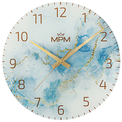 MPM Quality - Nástěnné skleněné hodiny Onyx E09.4375