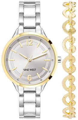 Nine West - 2. JAKOST -  Dárkový set hodinek a náramku NW/2797TTST