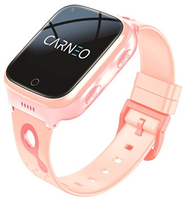 CARNEO - Chytré hodinky CARNEO GUARDKID+ 4G Platinum - růžové