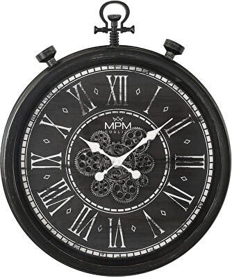 MPM Quality - Designové plastové hodiny s ozubeným soukolím Vintage Timekeeper E01.4326.90