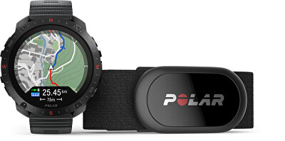 Polar - SET Sporttester Grit X2 Pro HR, S-L, černá A0035215 + hrudní snímač Polar H10
