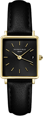 Rosefield - Boxy XS Black Black Leather Gold QBBLG-Q53