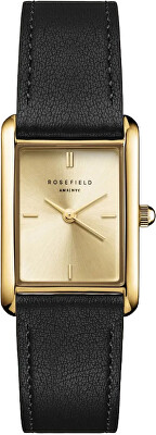 Rosefield - Heirloom Modern Champagne Dial Gold Black Leather HCBLG-H07