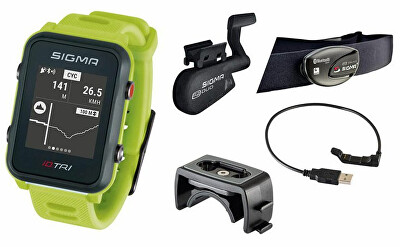 Sigma - Pulsmetr iD.TRI SET Neon Green 24270