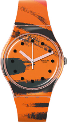 Swatch - Barns-Grahams Orange and Red on Pink SUOZ362