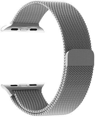 4wrist - Ocelový milánský tah pro Apple Watch - Stříbrný 42/44/45/49 mm