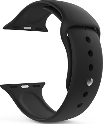4wrist - Silikonový řemínek pro Apple Watch - Černý 42/44/45/49 mm - S/M