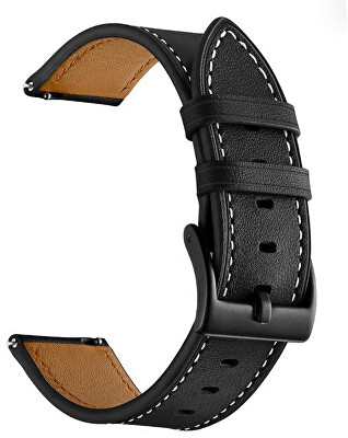 4wrist - Kožený řemínek pro Garmin 22 mm - Black