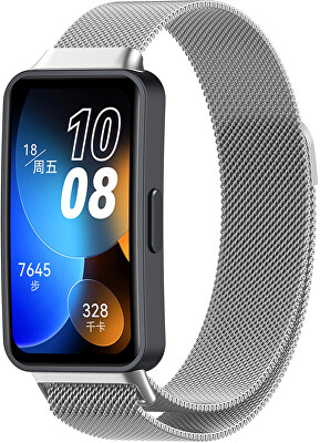 4wrist - Milánský tah s magnetickým zapínáním pro Huawei Watch Band 10, 9, 8 - Silver