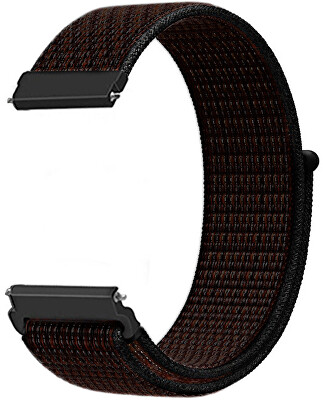 4wrist - Provlékací řemínek pro Garmin 22 mm - Black/Red