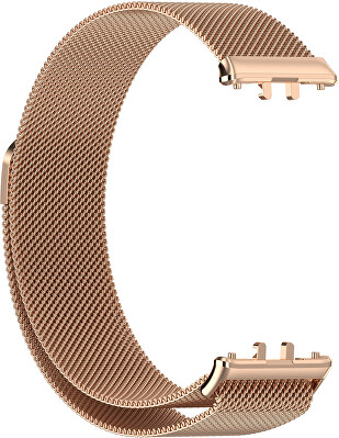 4wrist - Řemínek pro Samsung Fit 3 - Milanese Loop Rose Gold