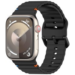 4wrist - Řemínek ze silikonu pro Apple Watch 42/44/45/49 mm - Black