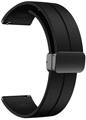 4wrist - Silikonový řemínek pro Garmin Fenix 7S/6S/5S - 20 mm - Black