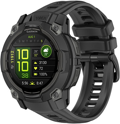 4wrist - Silikonový řemínek pro Garmin Instinct 3 Solar a Instinct 3 AMOLED 45 mm - Black
