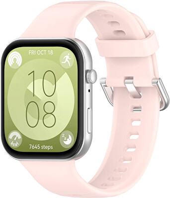 4wrist - Silikonový řemínek pro Huawei Fit 3 - Pink