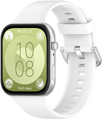 4wrist - Silikonový řemínek pro Huawei Fit 3 - White