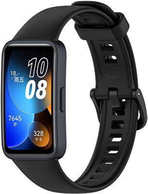 4wrist - Silikonový řemínek pro Huawei Watch Band 10, 9, 8 - Black