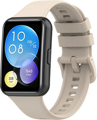 4wrist - Silikonový řemínek pro Huawei Watch FIT 2 Active - Beige