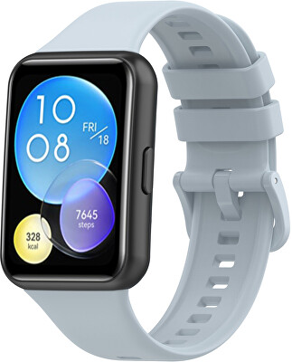 4wrist - Silikonový řemínek pro Huawei Watch FIT 2 Active - Grey