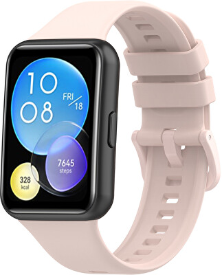 4wrist - Silikonový řemínek pro Huawei Watch FIT 2 Active - Pink