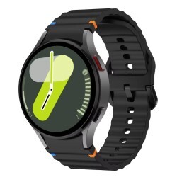 4wrist - Silikonový řemínek pro Samsung Galaxy Watch 7 - Black