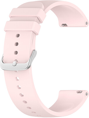 4wrist - Univerzální silikonový řemínek se stříbrnou sponou 20 mm - Pink