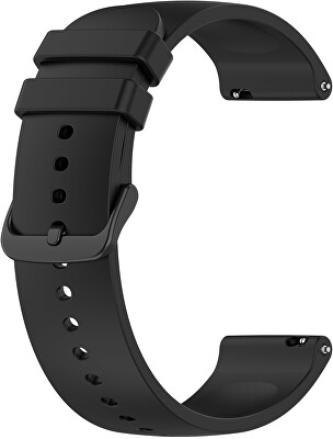 4wrist - Univerzální silikonový řemínek s černou sponou 22 mm - Black